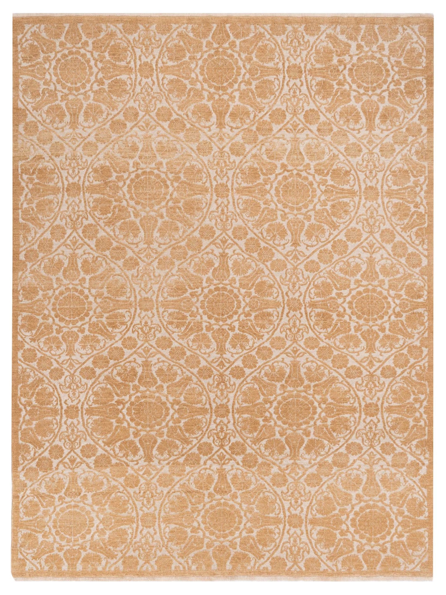 Pasha Defne Lotus Ivory Transitional Hand Knotted Rug