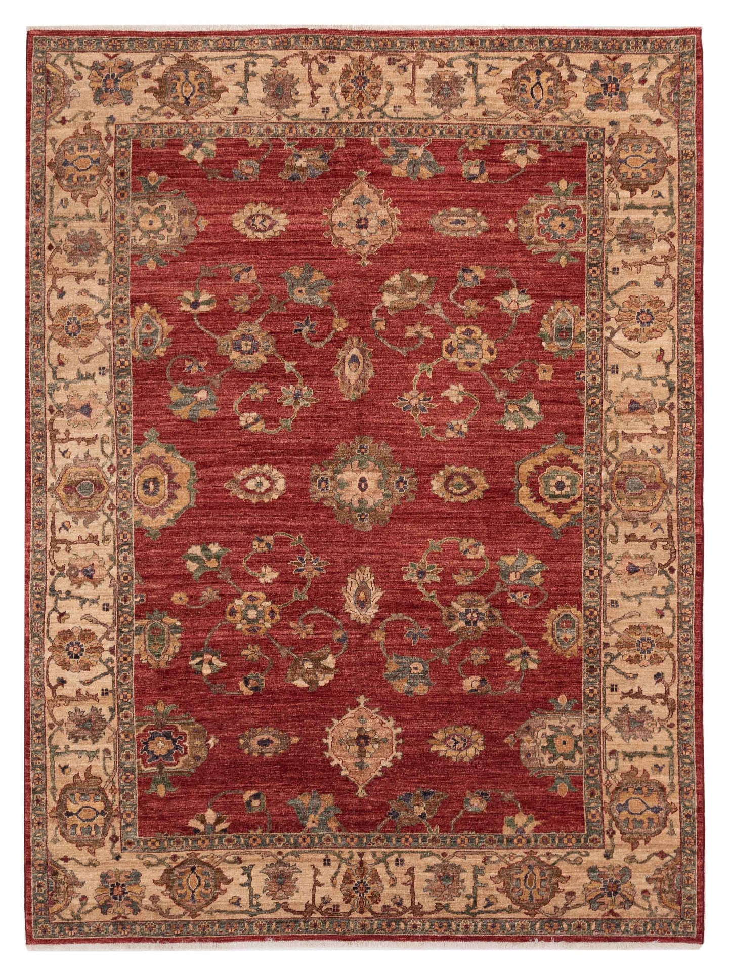 Pasha Elvan Tansu Red Traditional Hand Knotted Rug