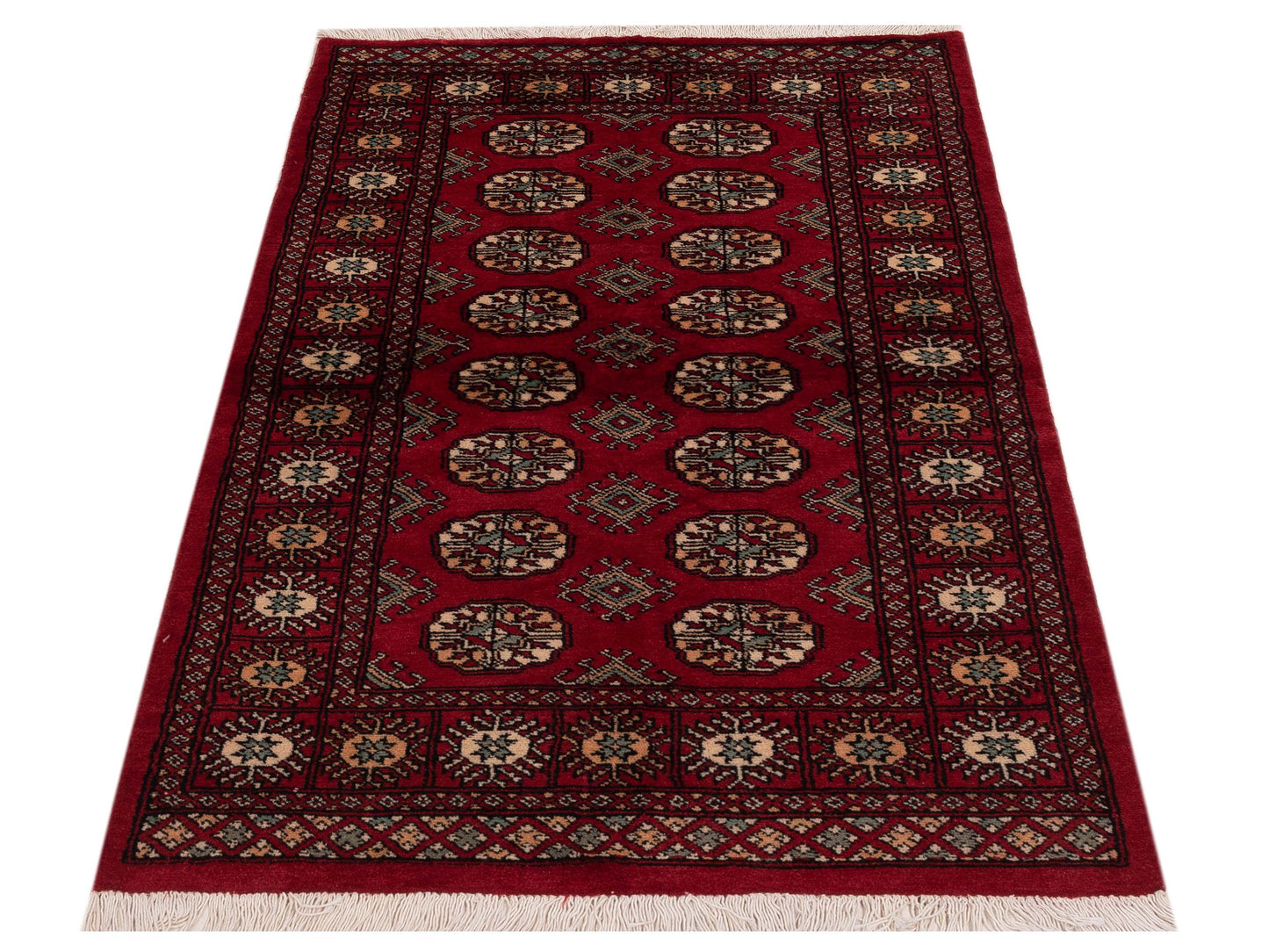 Nomad Bokhara 145570 Red Red Traditional Hand Knotted Rug