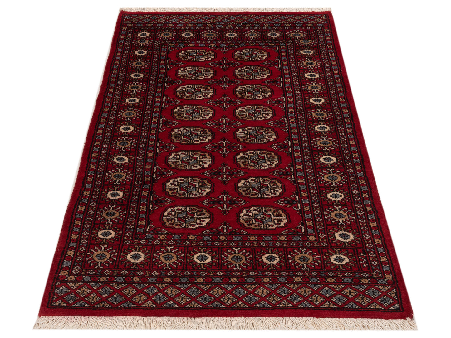 Nomad Bokhara 145579 Red Red Traditional Hand Knotted Rug