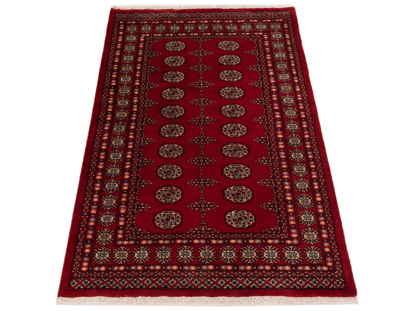 Nomad Bokhara 145591 Red Red Traditional Hand Knotted Rug