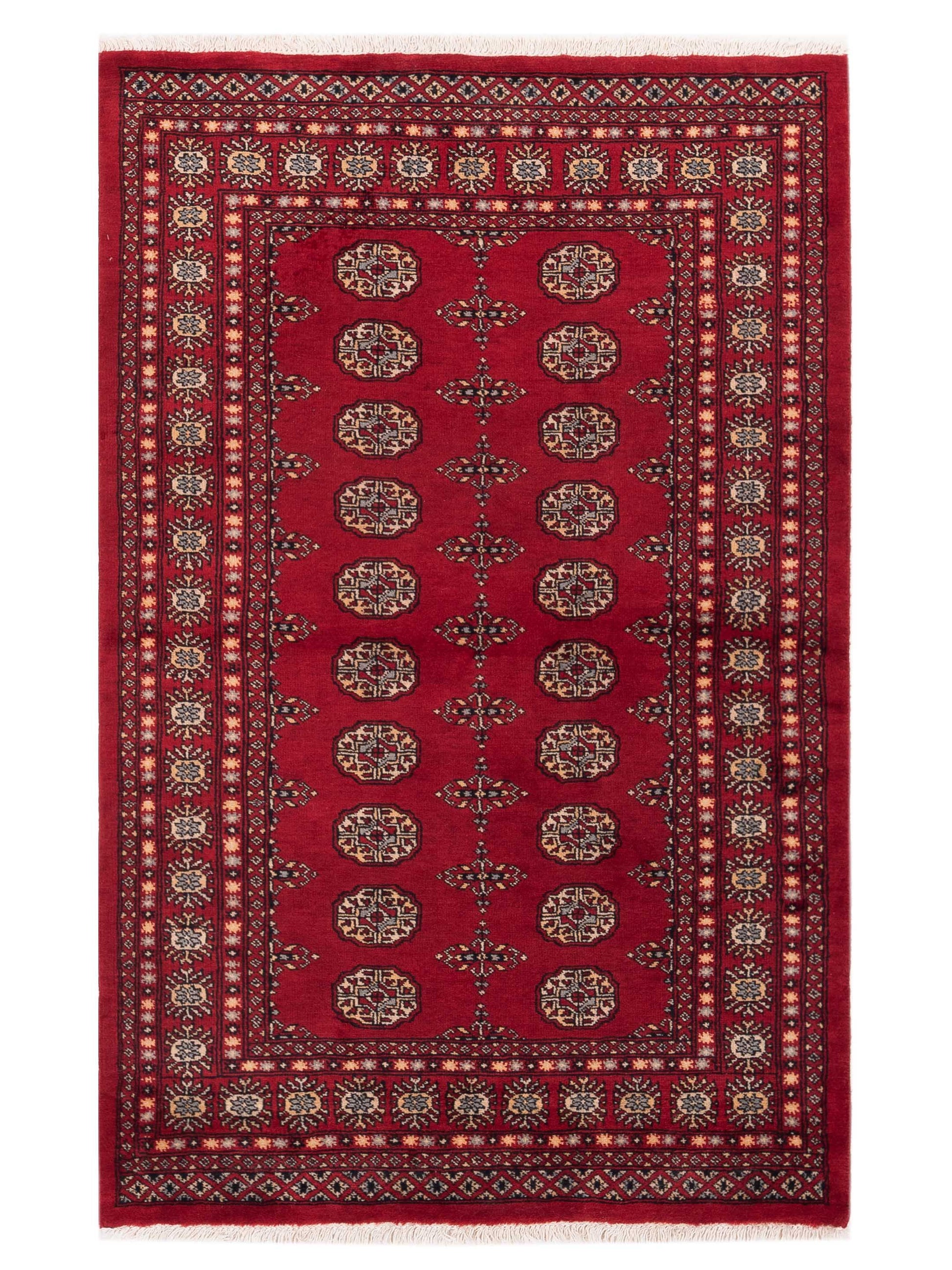 Nomad Bokhara 145591 Red Traditional Hand Knotted Rug