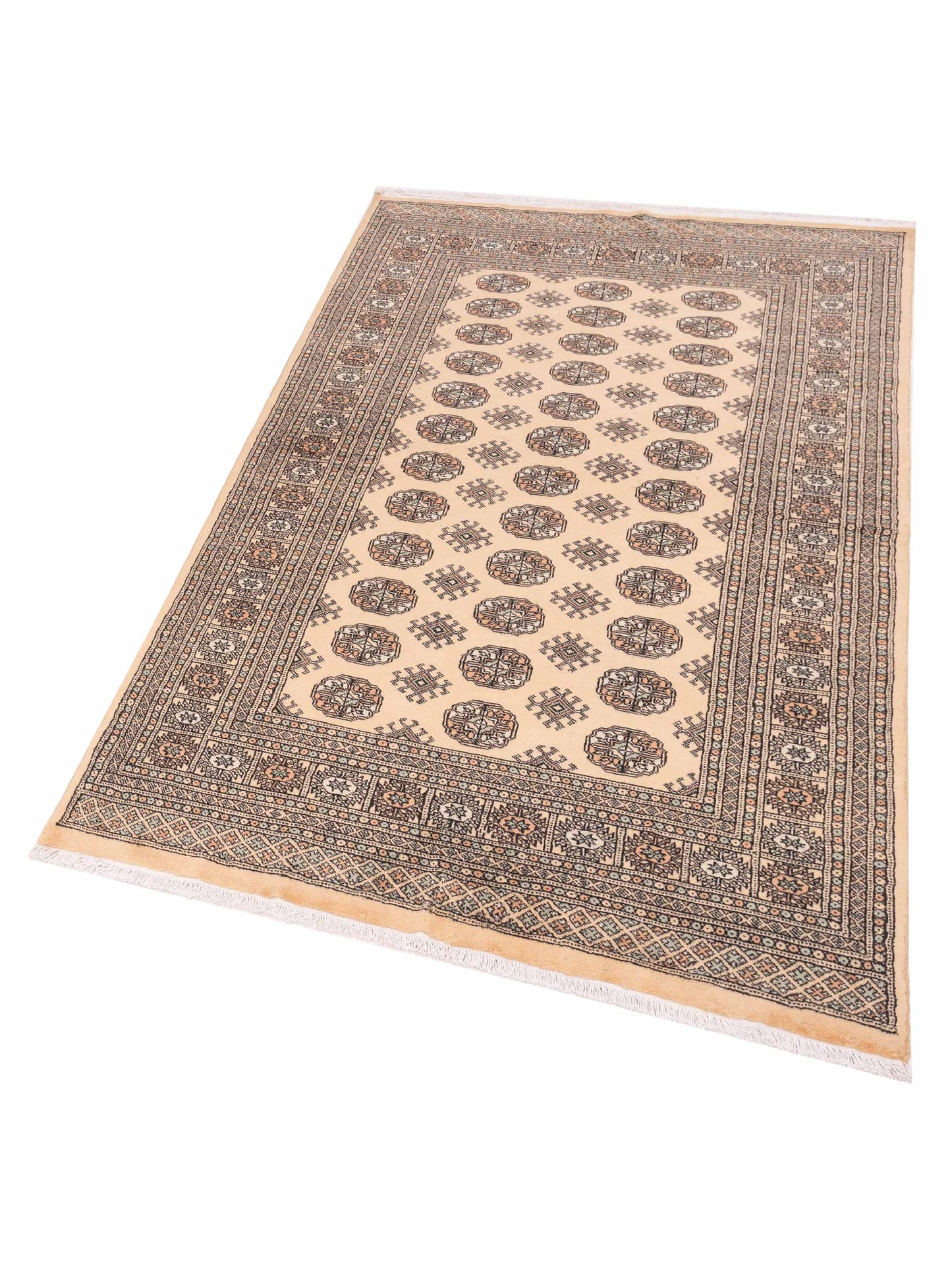 Nomad Bokhara 145646 Beige Beige Traditional Hand Knotted Rug