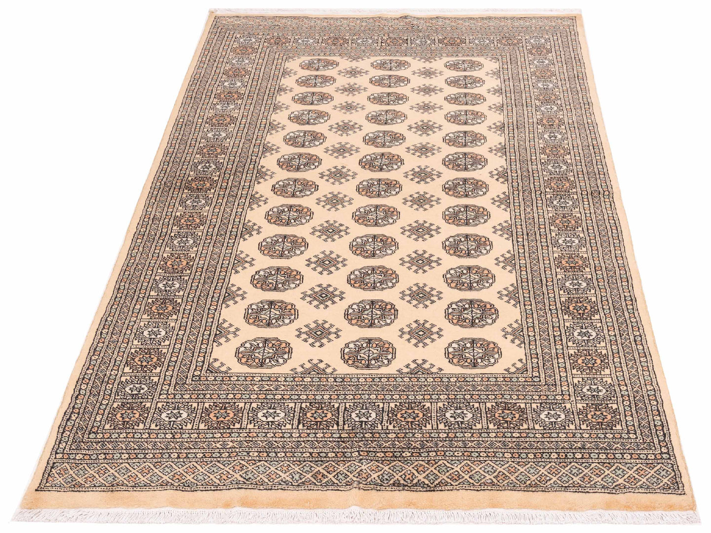 Nomad Bokhara 145646 Beige Beige Traditional Hand Knotted Rug