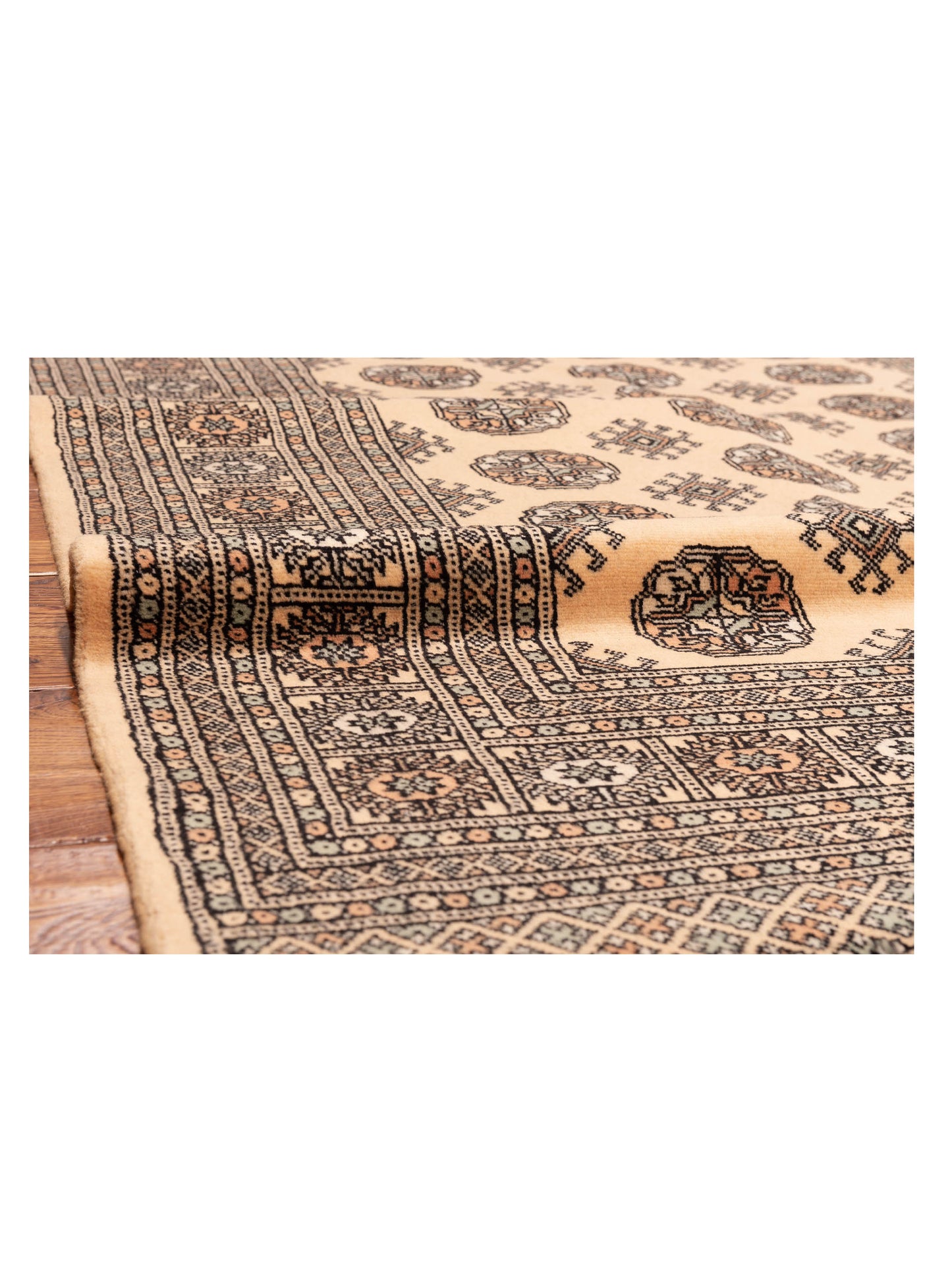 Nomad Bokhara 145646 Beige Beige Traditional Hand Knotted Rug