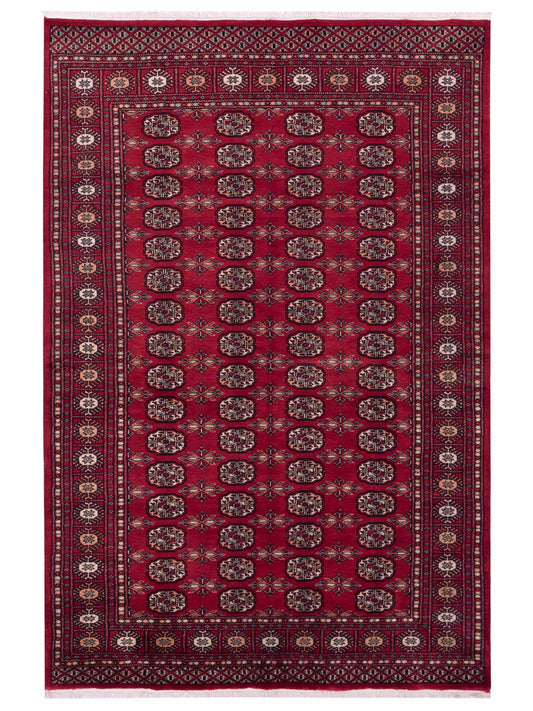 Nomad Bokhara 145654 Red Traditional Hand Knotted Rug