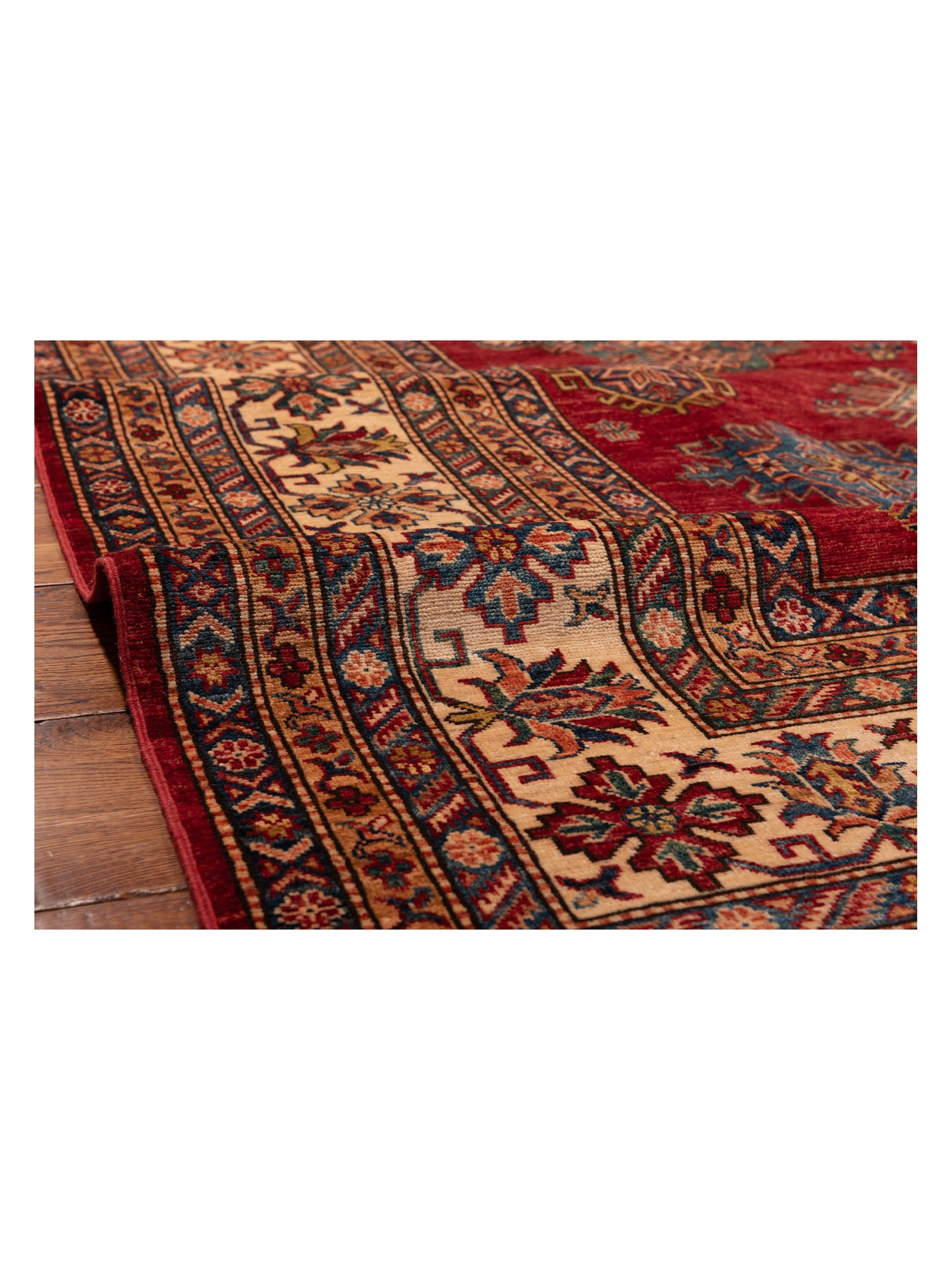 Nomad Kars 145914 Red Ivory Tribal Hand Knotted Rug