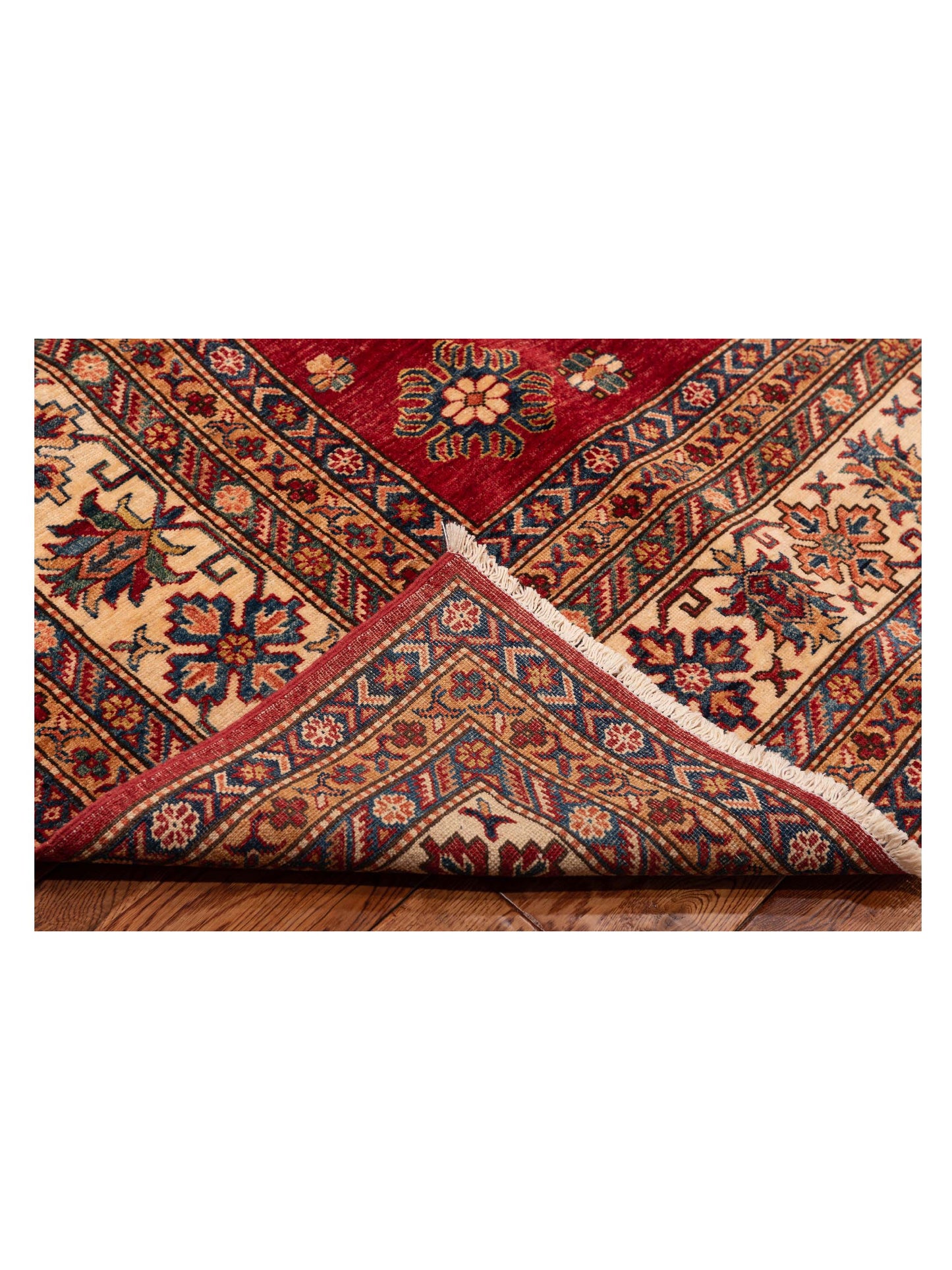 Nomad Kars 145914 Red Ivory Tribal Hand Knotted Rug