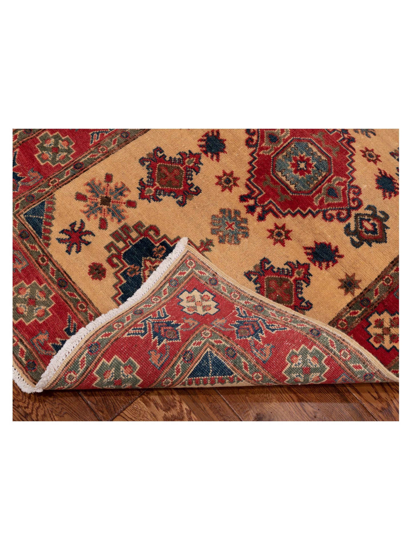 Nomad Kars 145949 Ivory Red Tribal Hand Knotted Rug