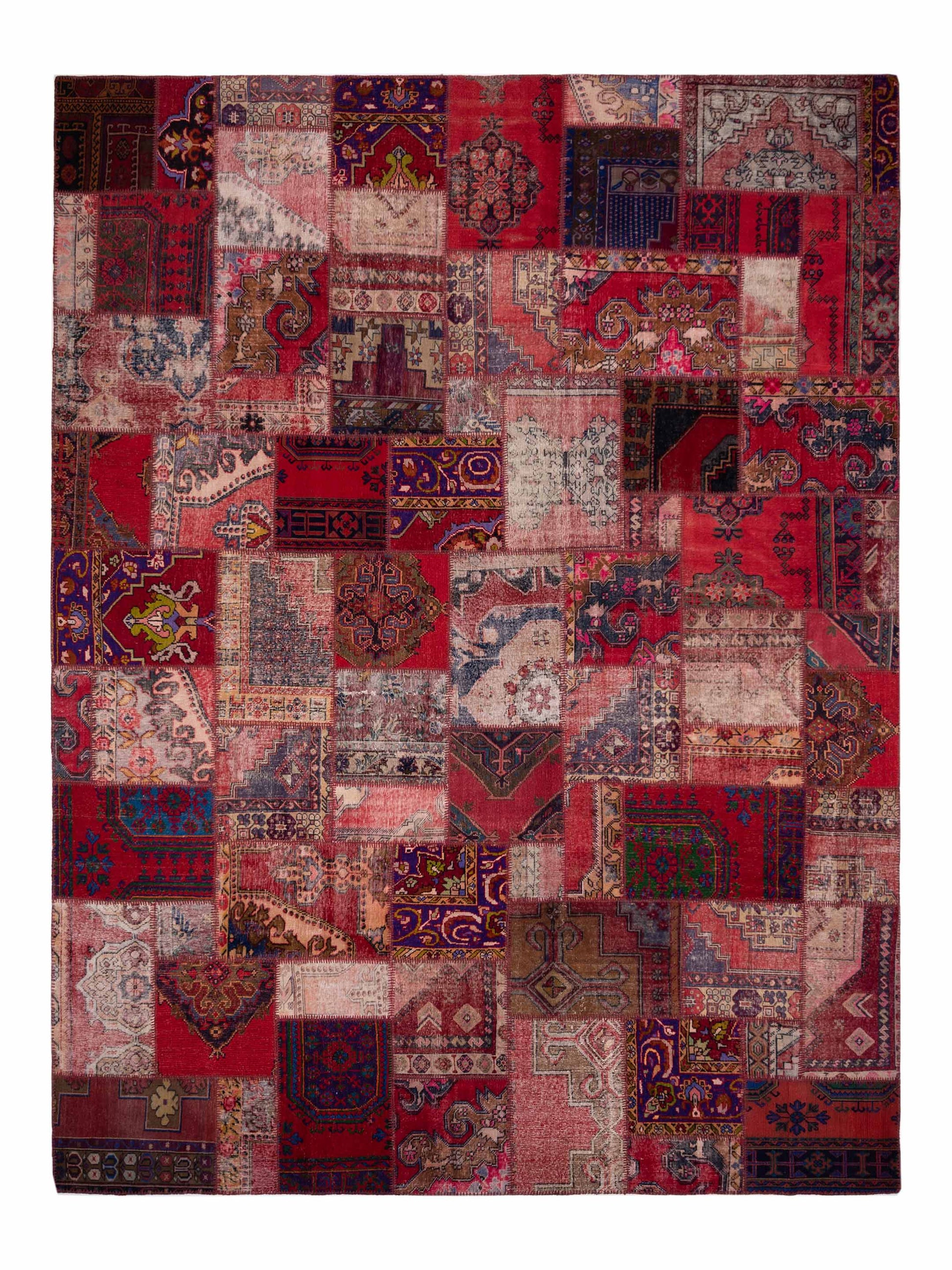 Pasha Turkish Vestige Patchwork 146044 Multi Contemporary Hand Knotted Rug