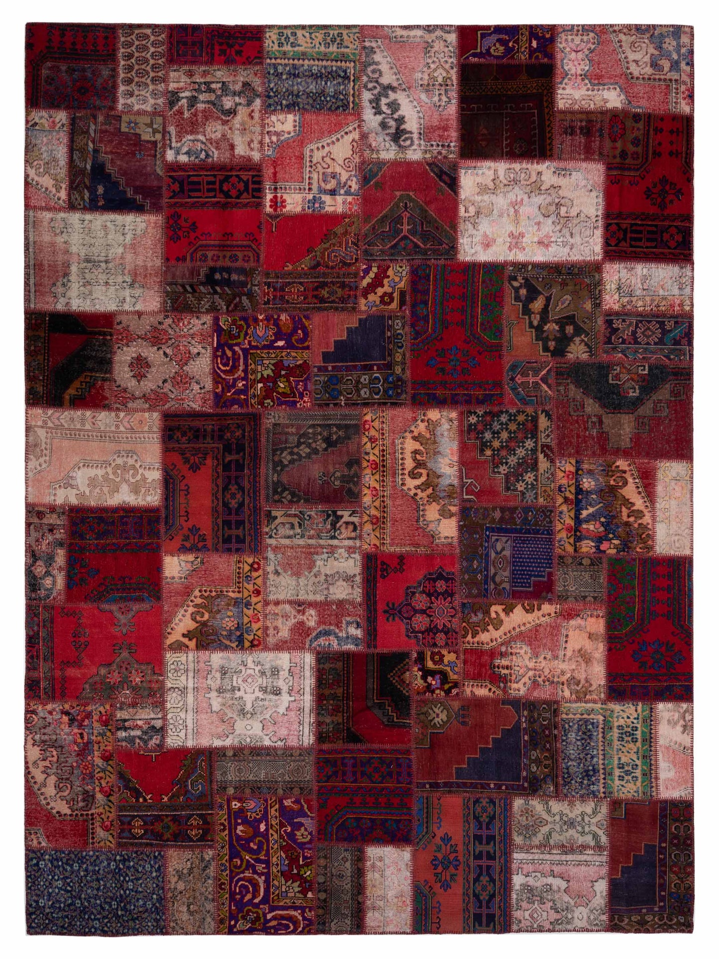 Pasha Turkish Vestige Patchwork 146052 Multi Contemporary Hand Knotted Rug