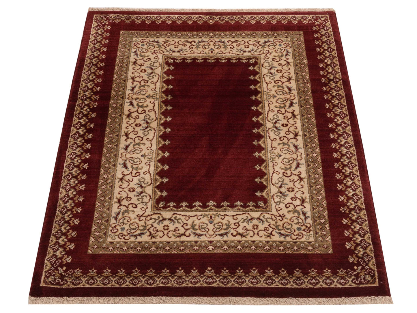 Bergamo Alara 146348 Red Red Transitional Machine Made Rug