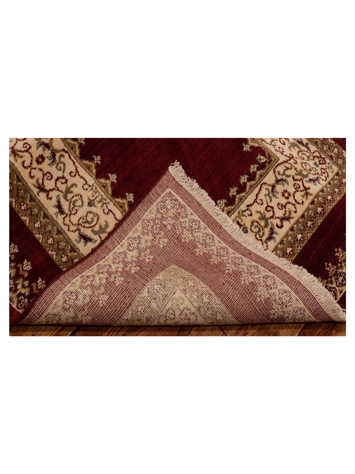 Bergamo Alara 146348 Red Red Transitional Machine Made Rug