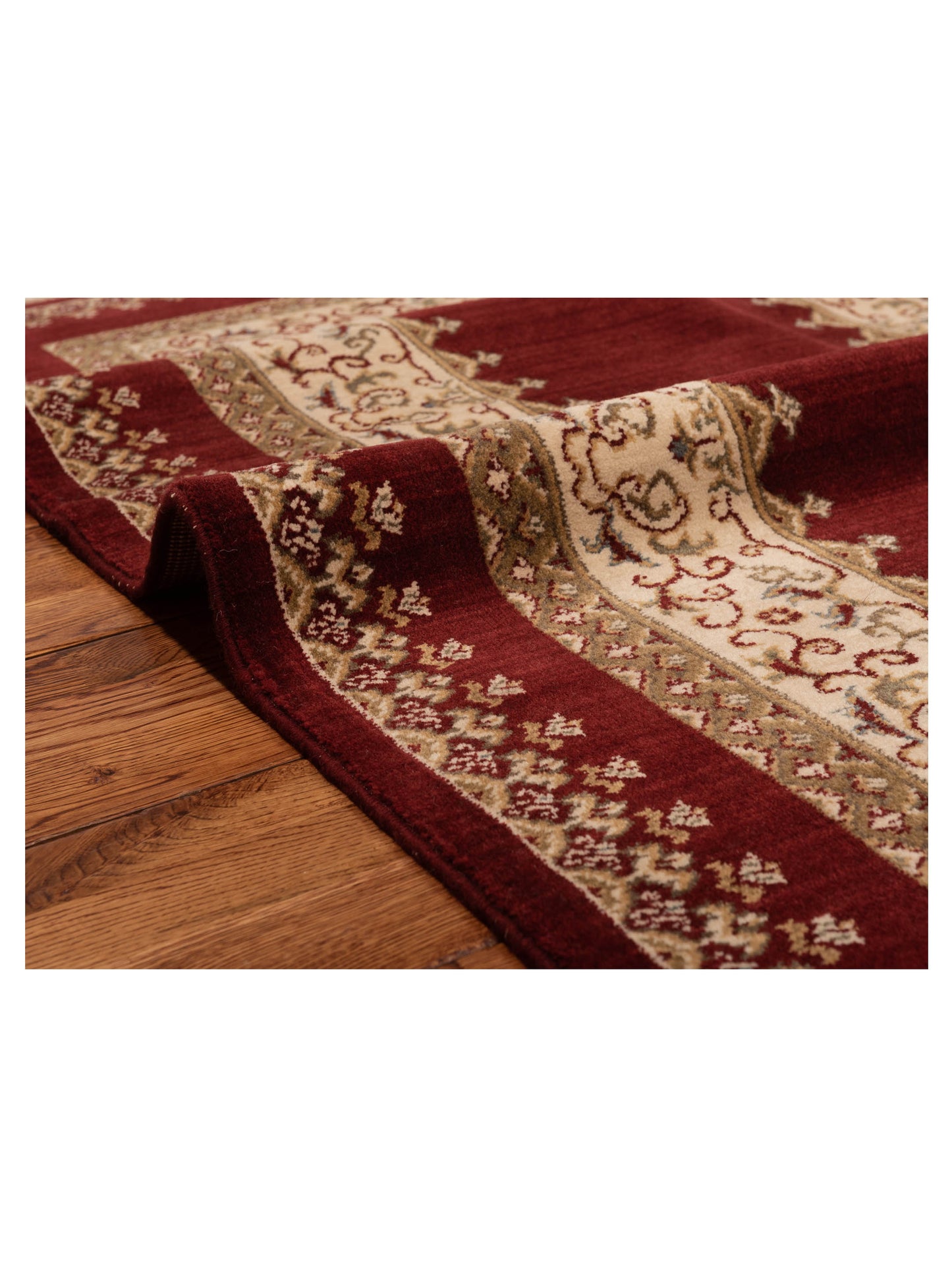 Bergamo Alara 146348 Red Red Transitional Machine Made Rug