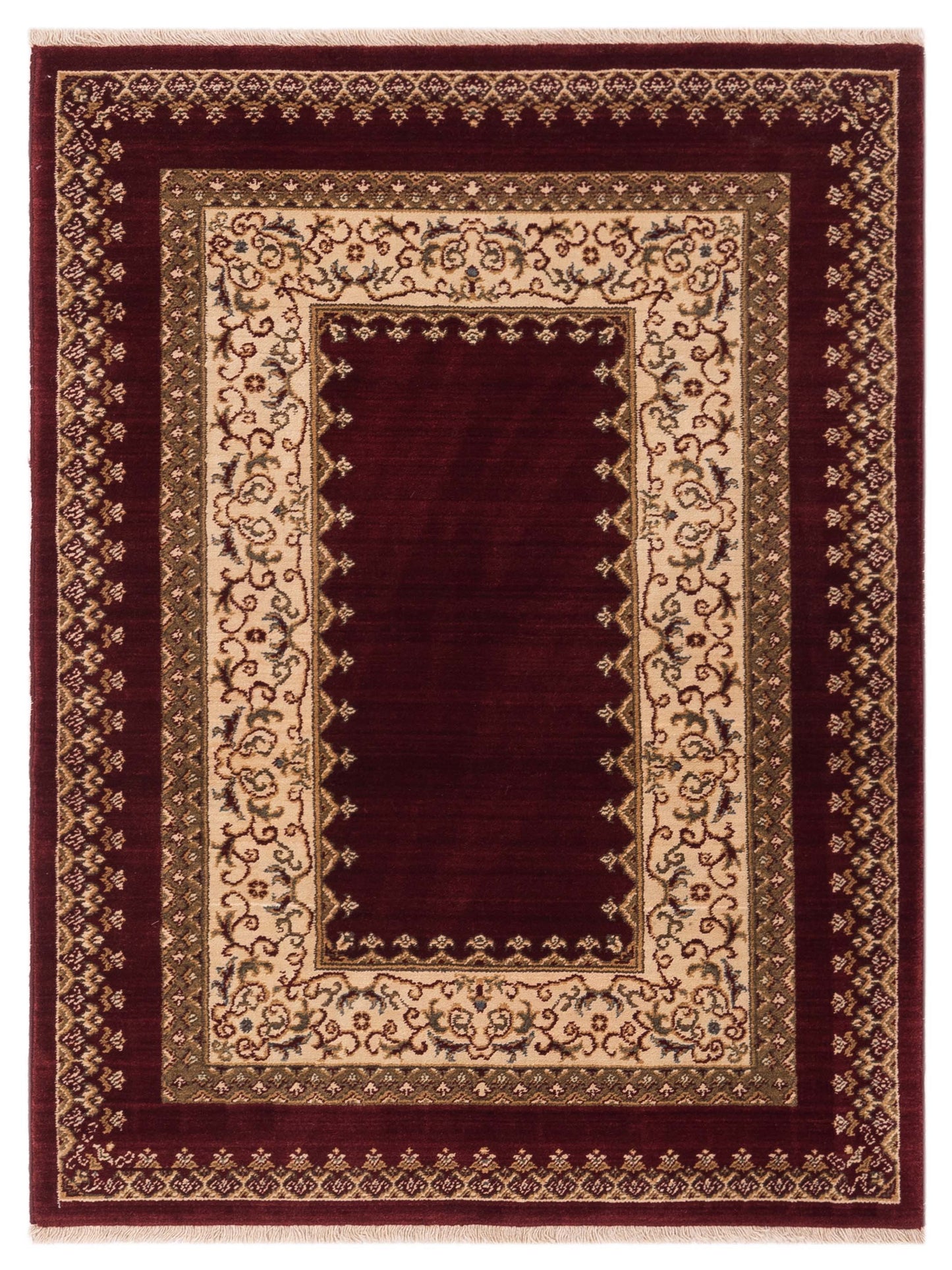 Bergamo Alara 146348 Red Transitional Machine Made Rug