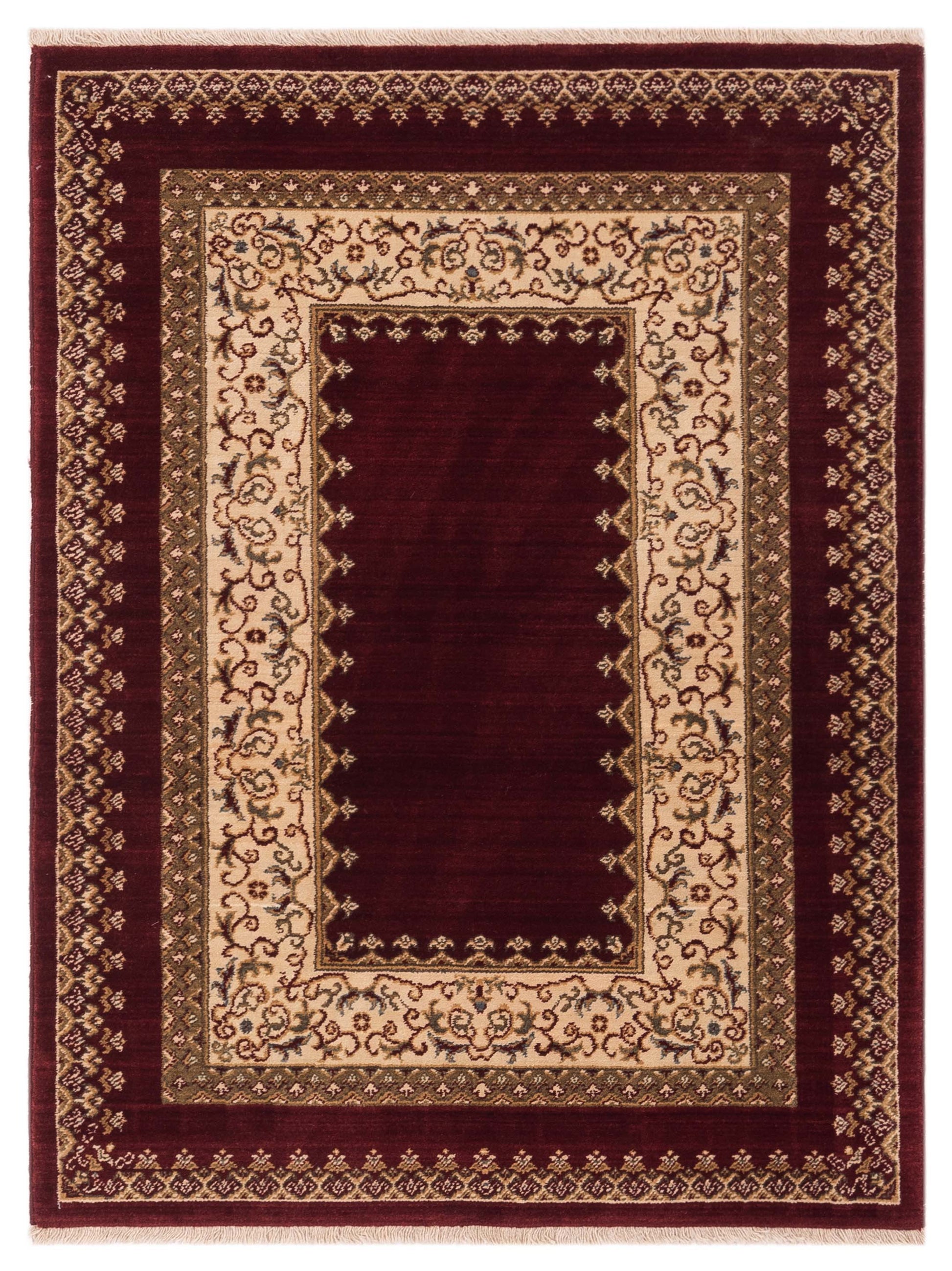 Bergamo Alara 146348 Red Transitional Machine Made Rug