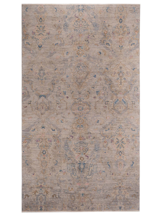 Authentic Angora Oushak Oya Gray Traditional Hand Knotted Rug