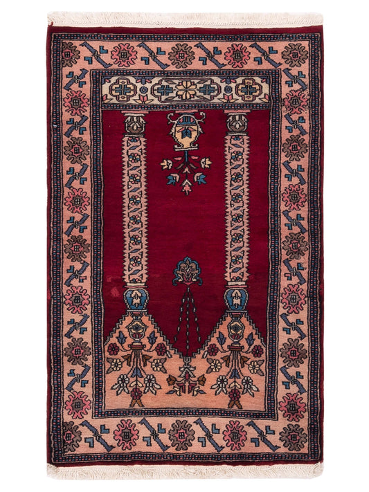 Nomad Bokhara 146607 Burgundy Traditional Hand Knotted Rug