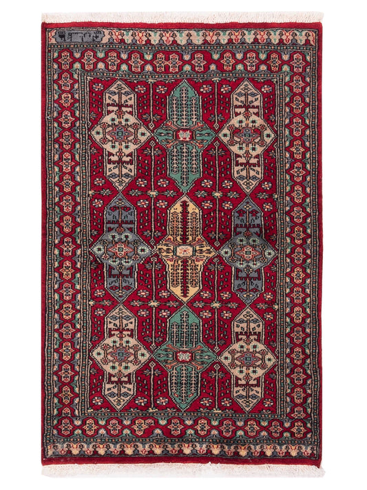 Nomad Bokhara 146608 Red Traditional Hand Knotted Rug