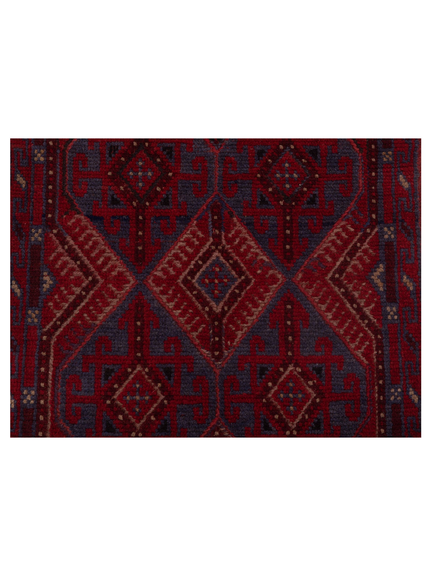 Nomad Afghan Soumak 146642 Charcoal Red Tribal Hand Woven Rug