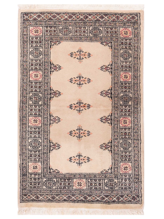 Nomad Bokhara 146671 Beige Traditional Hand Knotted Rug