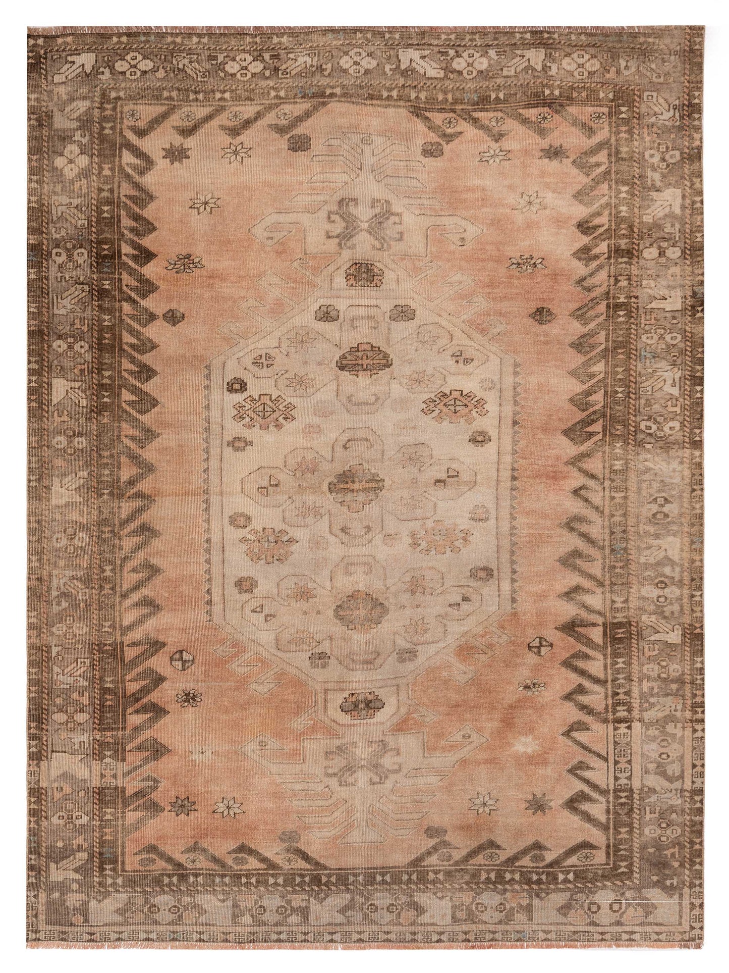 Pasha Old Anatolian 146697 Peach Transitional Hand Knotted Rug