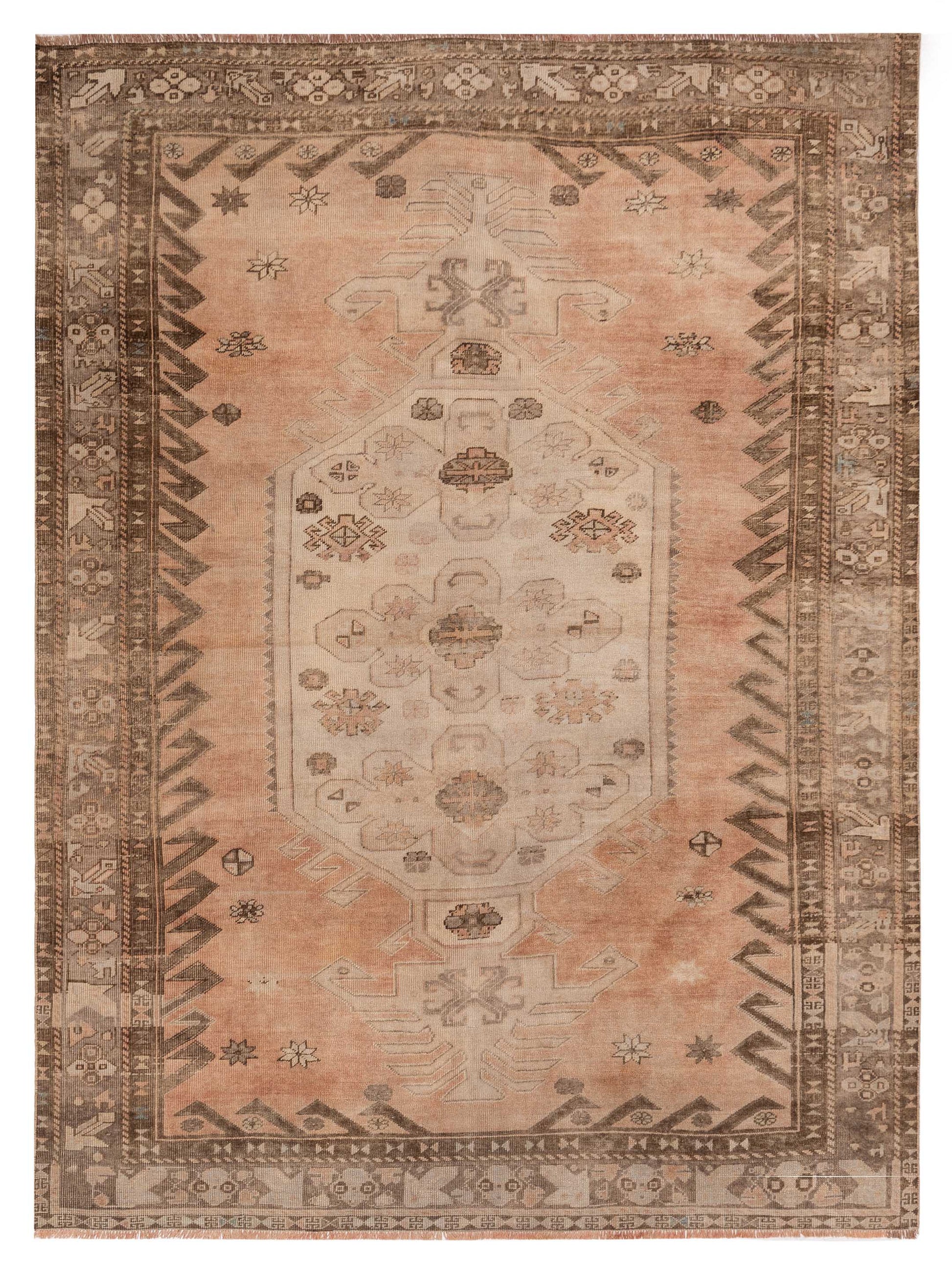 Pasha Old Anatolian 146697 Peach Transitional Hand Knotted Rug