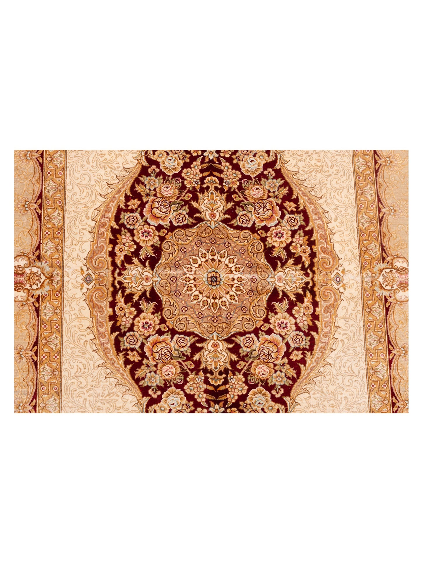 Pasha Elegance 146834 Camel Burgundy Traditional Hand Knotted Rug