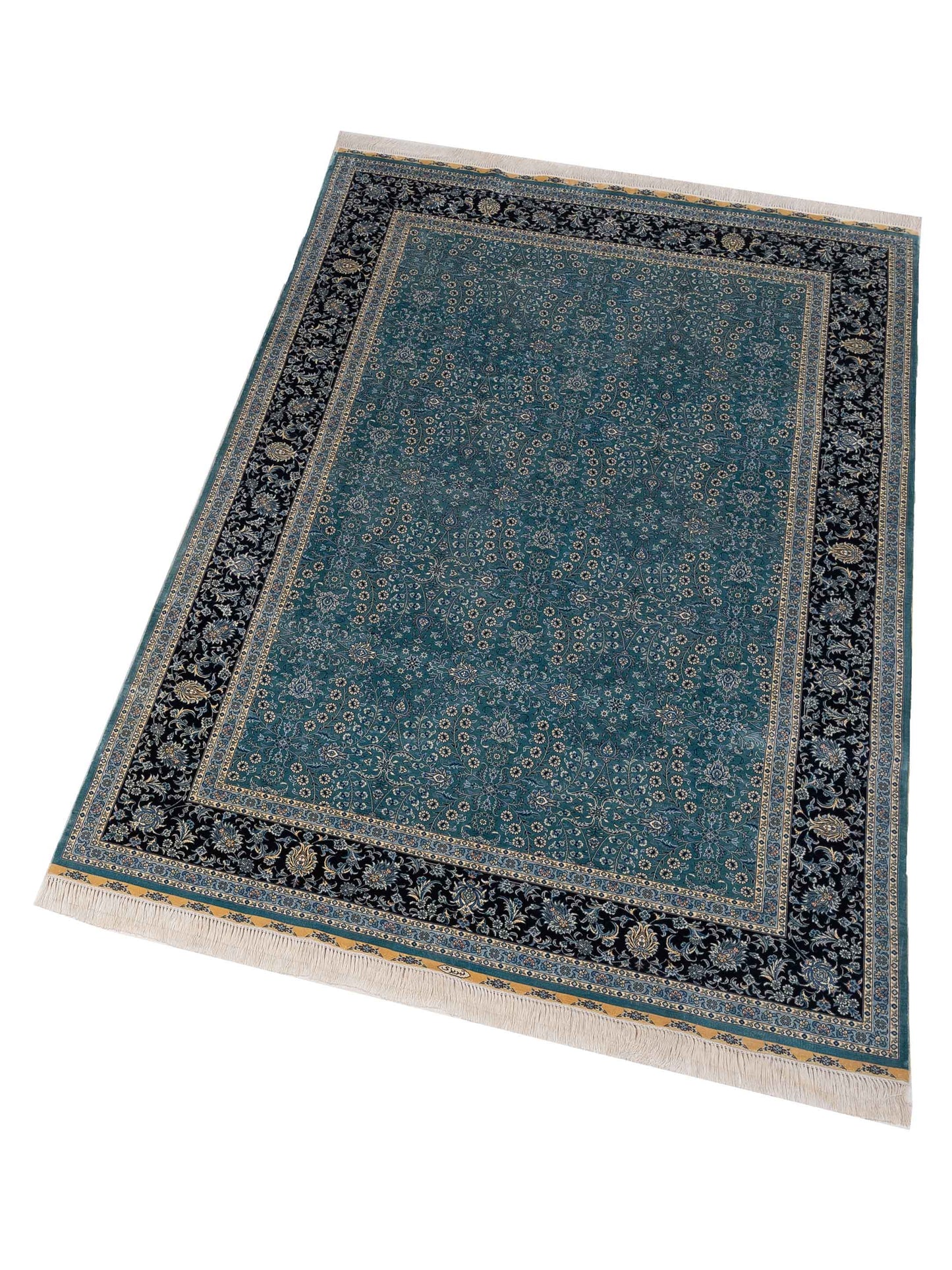 Pasha Elegance 146856 Sea Blue Navy Traditional Hand Knotted Rug