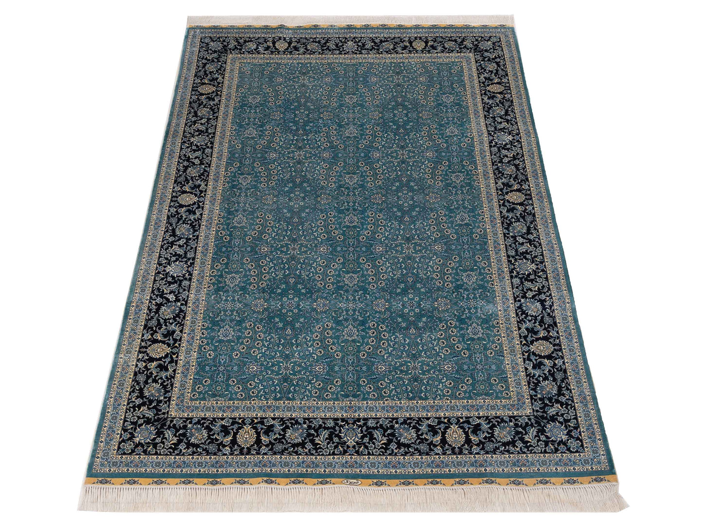 Pasha Elegance 146856 Sea Blue Navy Traditional Hand Knotted Rug