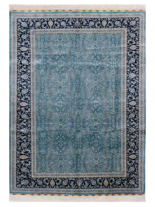 Pasha Elegance 146856 Sea Blue Traditional Hand Knotted Rug