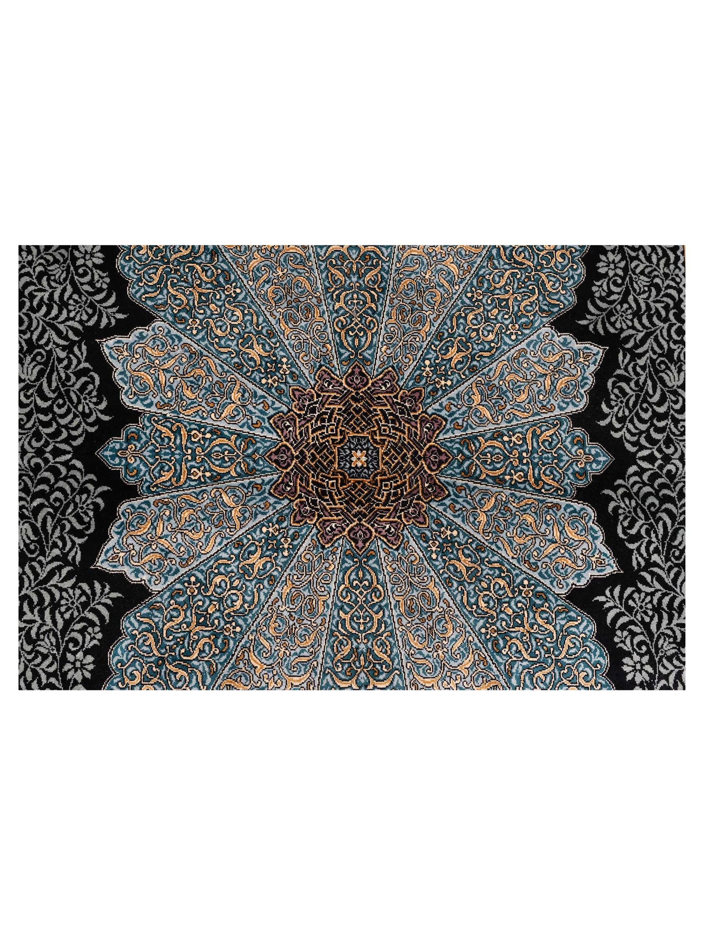 Pasha Elegance 147205 Black Blue Traditional Hand Knotted Rug