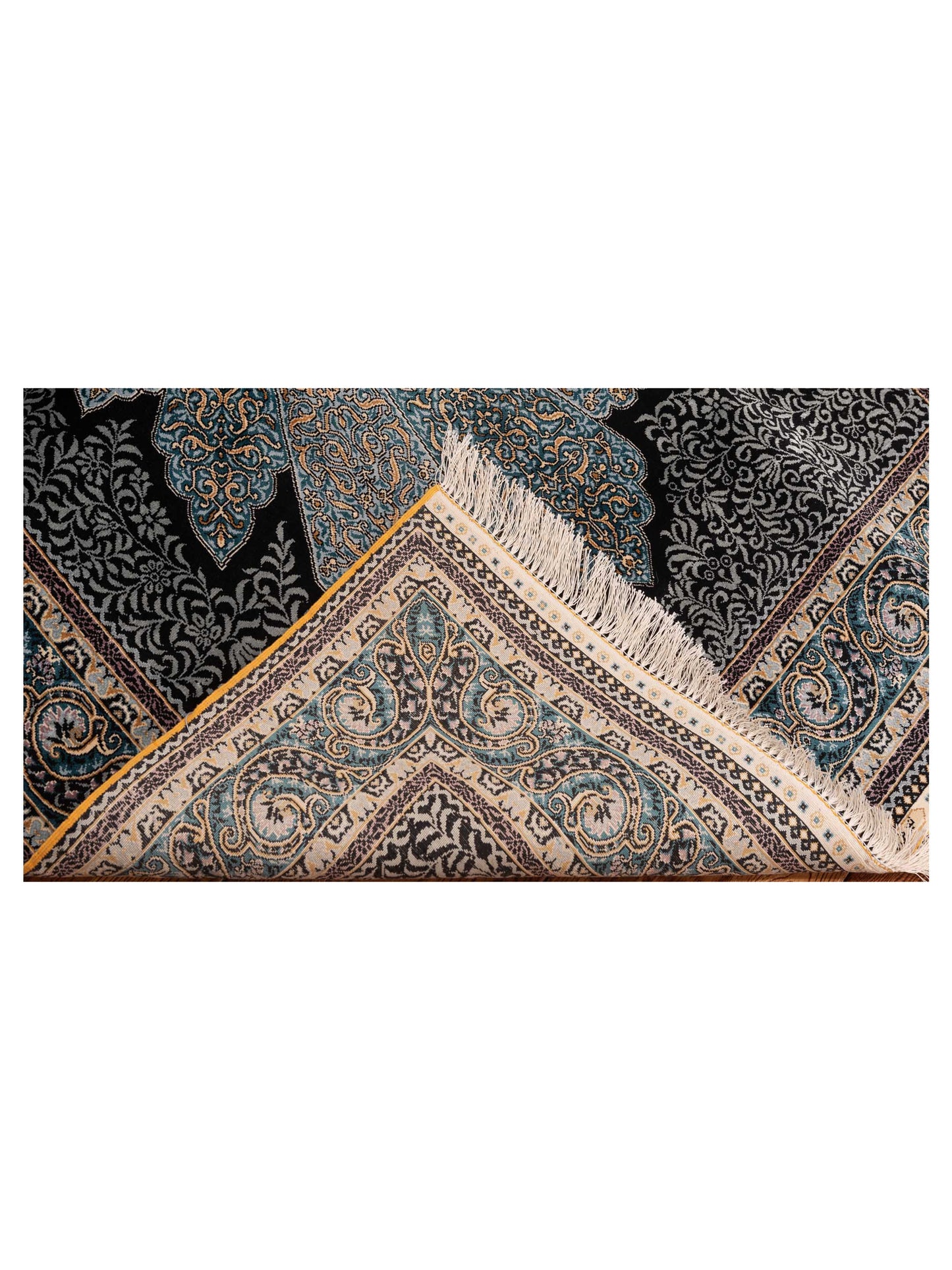 Pasha Elegance 147205 Black Blue Traditional Hand Knotted Rug