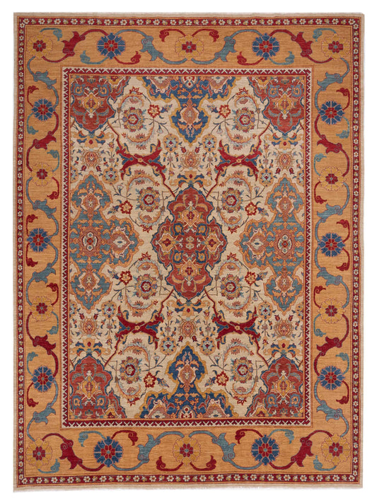 Pasha Antique Loom Fine 147214 Ivory Traditional Hand Knotted Rug