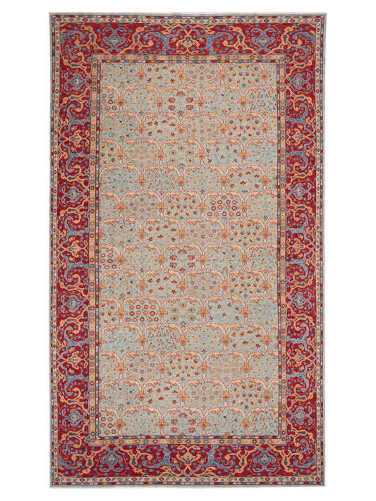 Pasha Antique Loom Fine 147218 Sea Blue Traditional Hand Knotted Rug