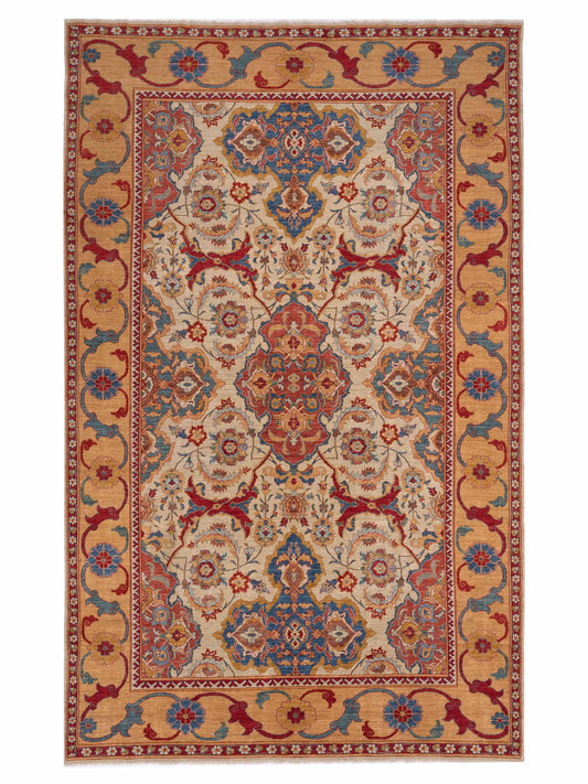 Pasha Antique Loom Fine 147220 Ivory Traditional Hand Knotted Rug