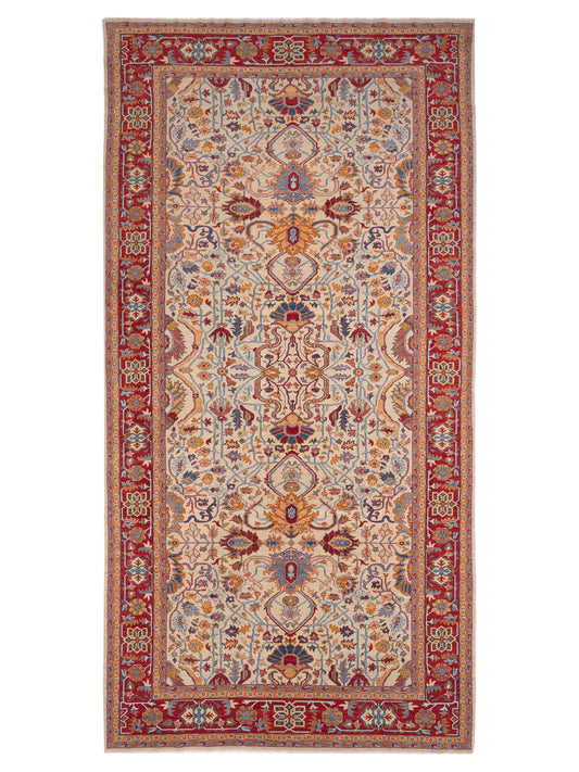 Pasha Antique Loom Fine 147231 Ivory Traditional Hand Knotted Rug