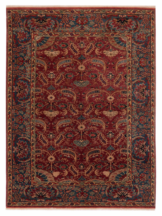 Pasha Antique Loom 147346 Rust Transitional Hand Knotted Rug