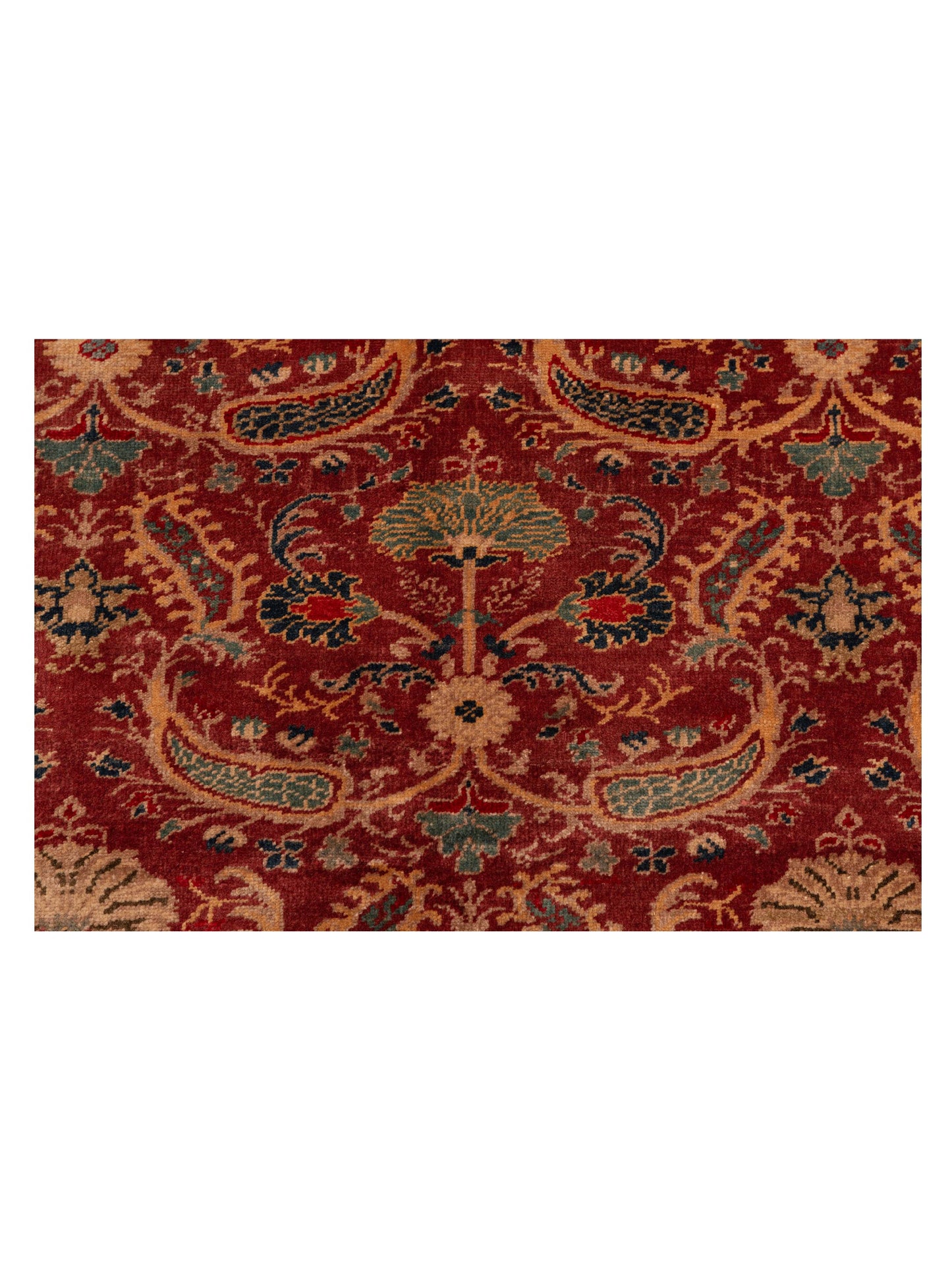 Pasha Antique Loom 147347 Red Blue Traditional Hand Knotted Rug