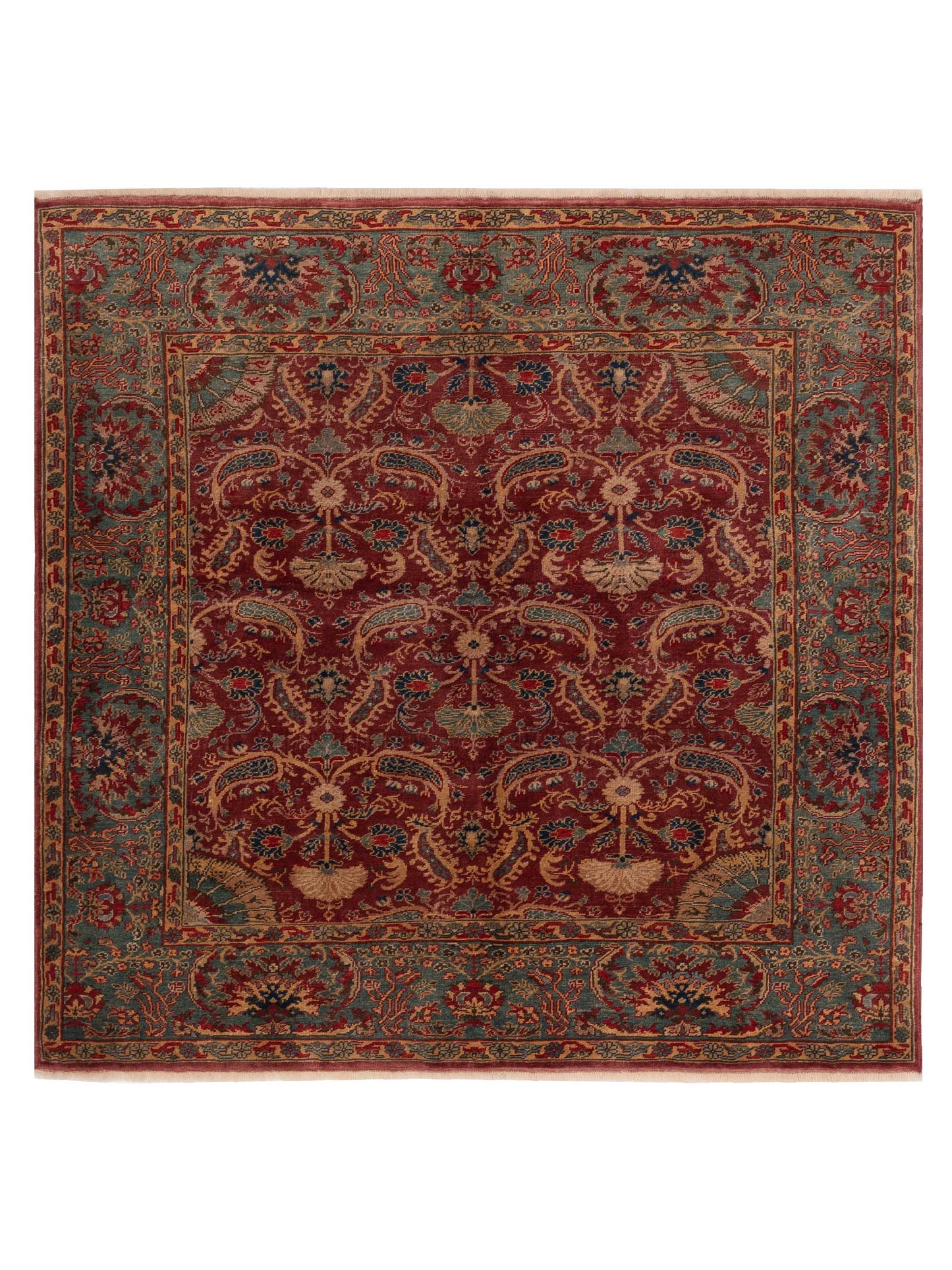 Pasha Antique Loom 147347 Red Traditional Hand Knotted Rug