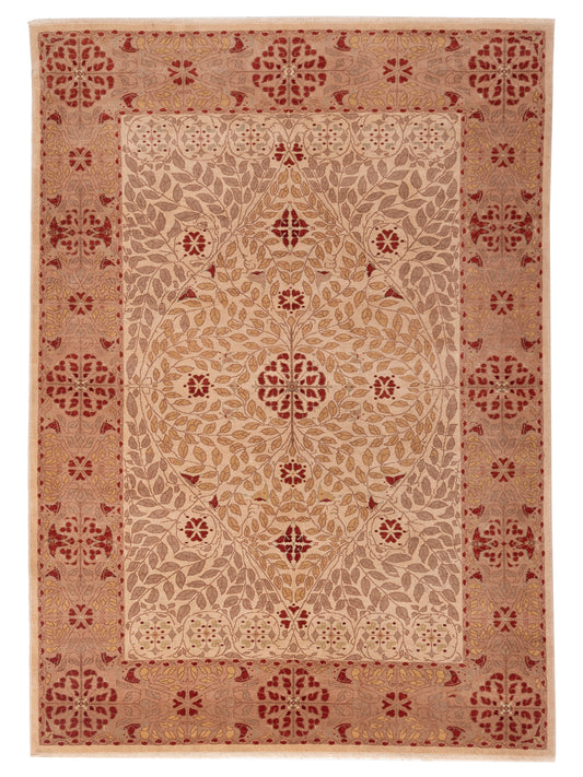 Pasha Antique Loom 147381 Ivory Transitional Hand Knotted Rug