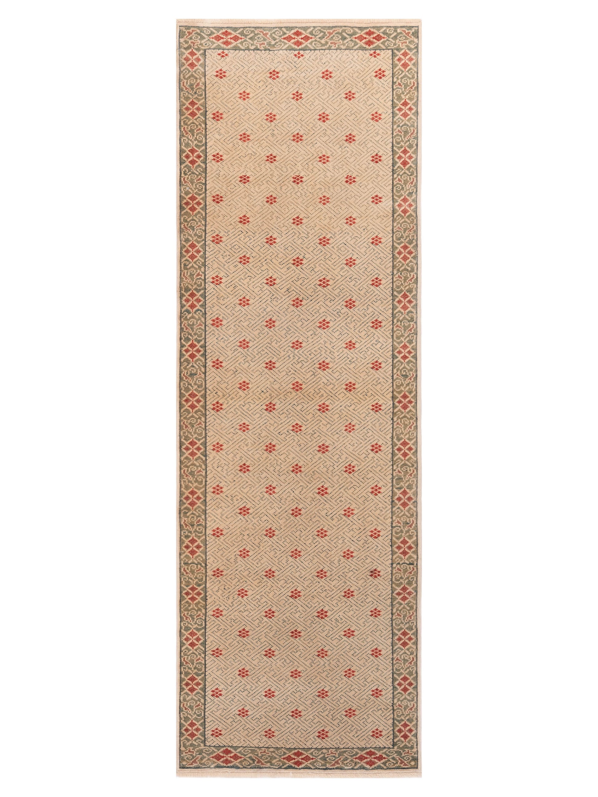 Pasha Antique Loom 147406 Ivory Transitional Hand Knotted Rug