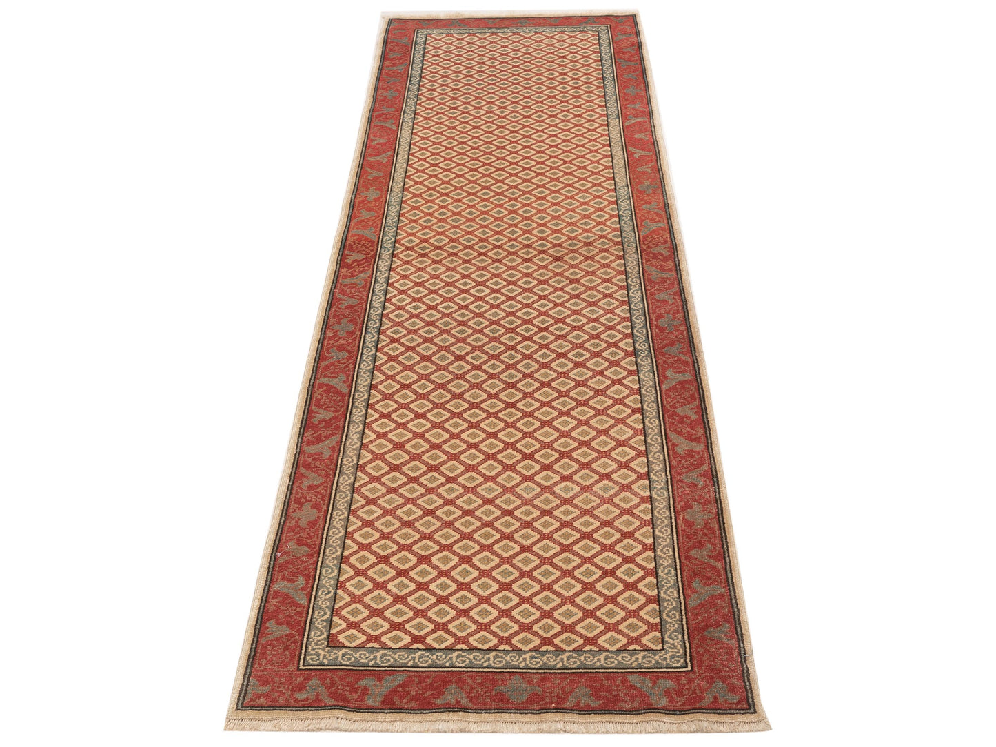 Pasha Antique Loom 147448 Rust Rust Transitional Hand Knotted Rug