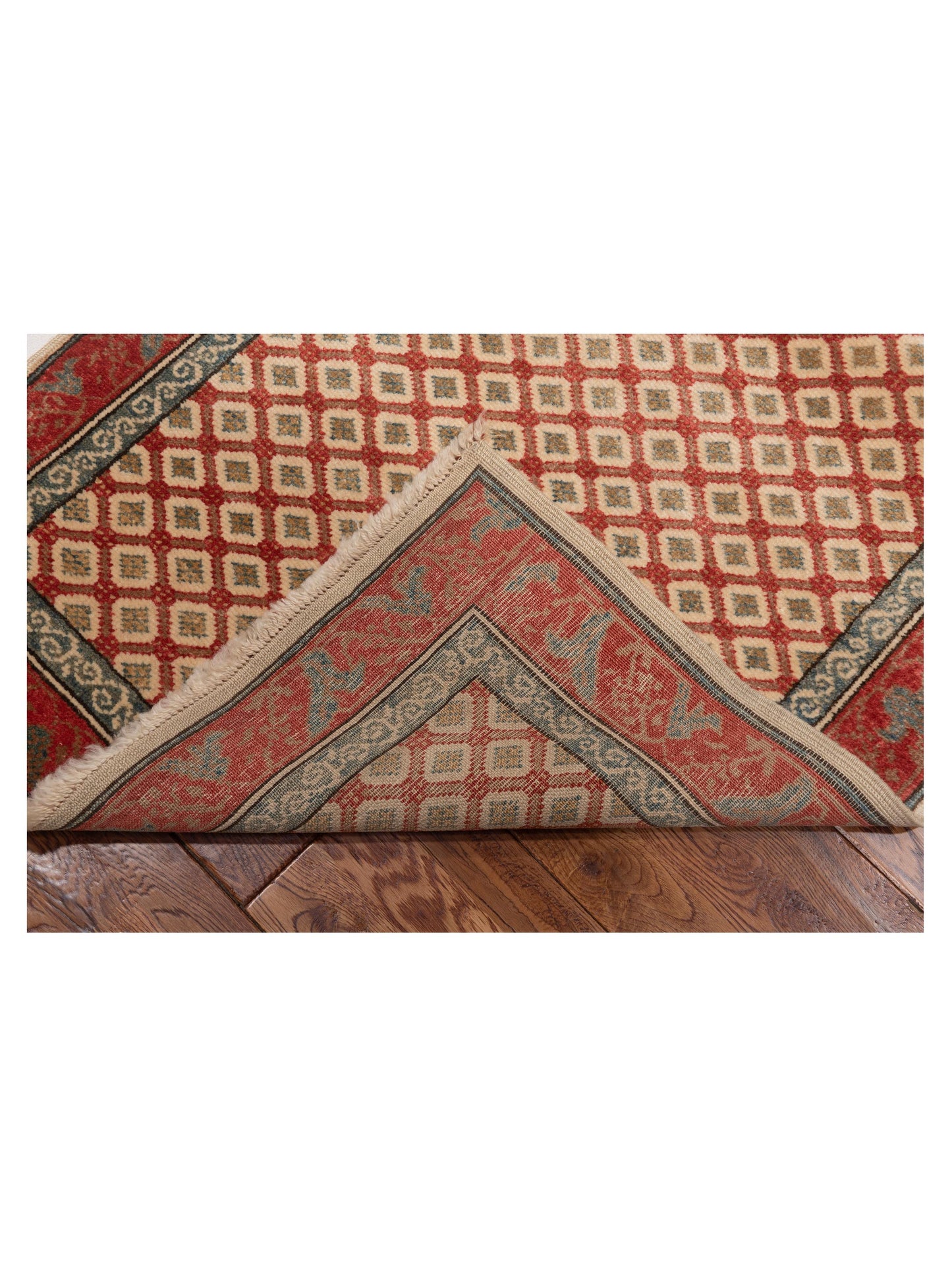 Pasha Antique Loom 147448 Rust Rust Transitional Hand Knotted Rug