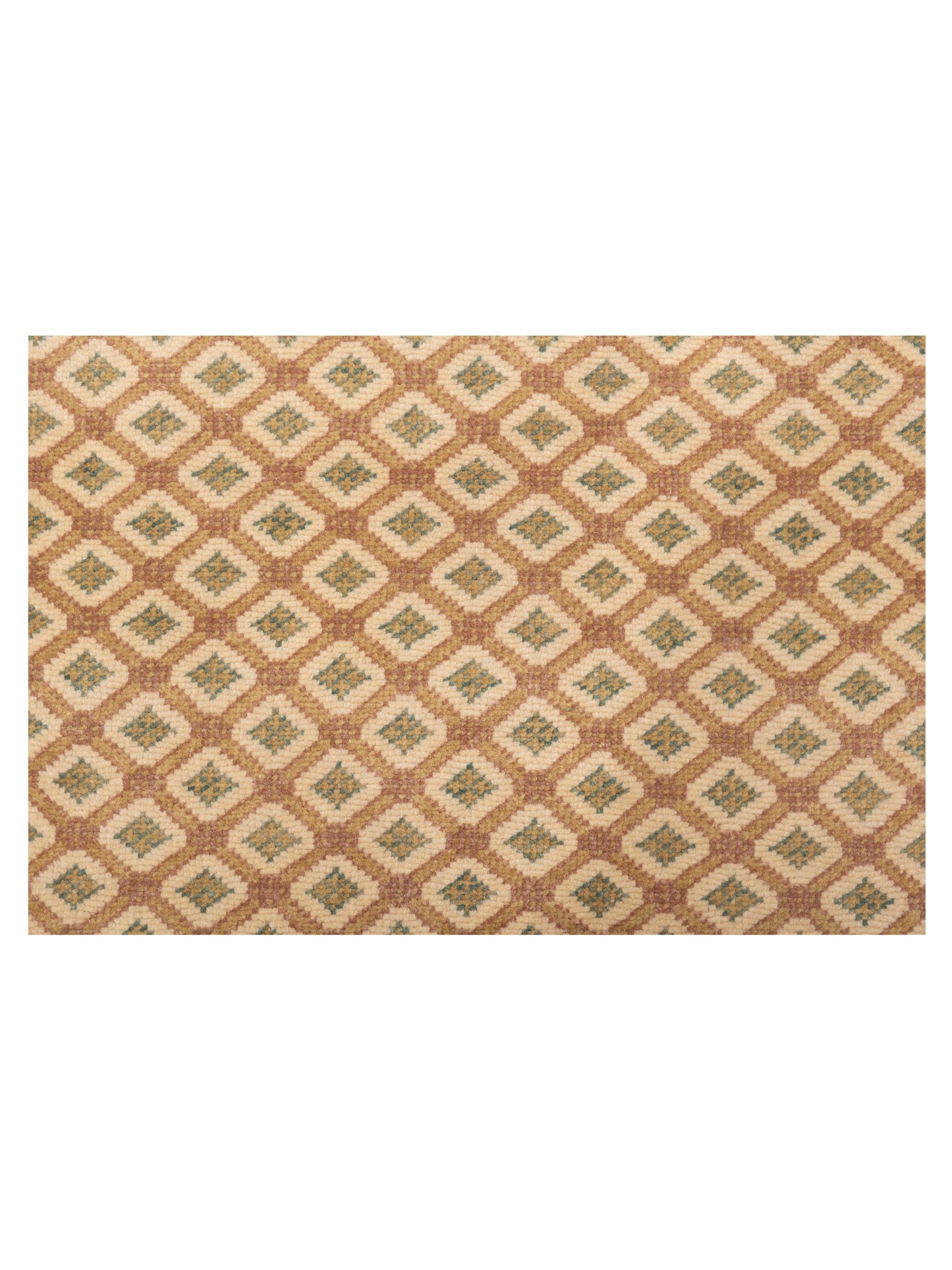 Pasha Antique Loom 147454 Brown Blue Transitional Hand Knotted Rug