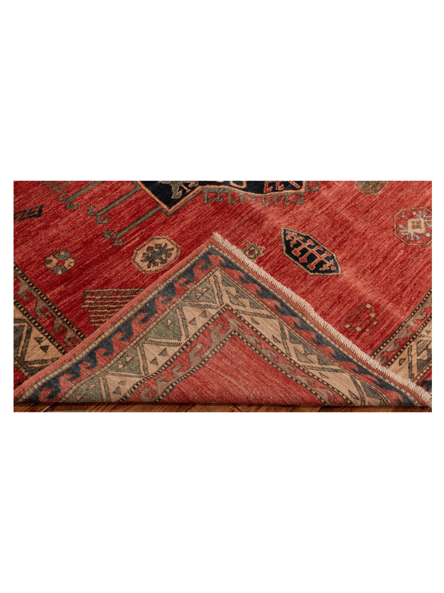 Pasha Antique Loom 147475 Rust Ivory Traditional Hand Knotted Rug