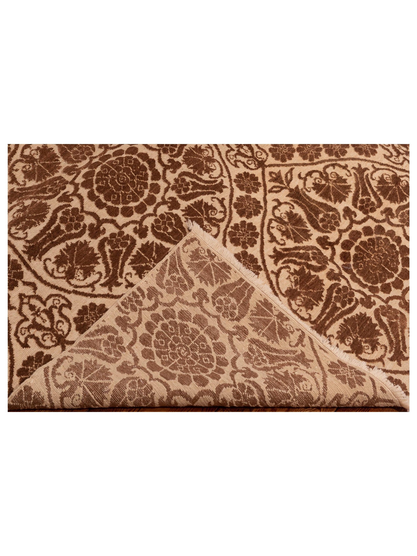 Pasha Defne Lotus Beige Brown Transitional Hand Knotted Rug