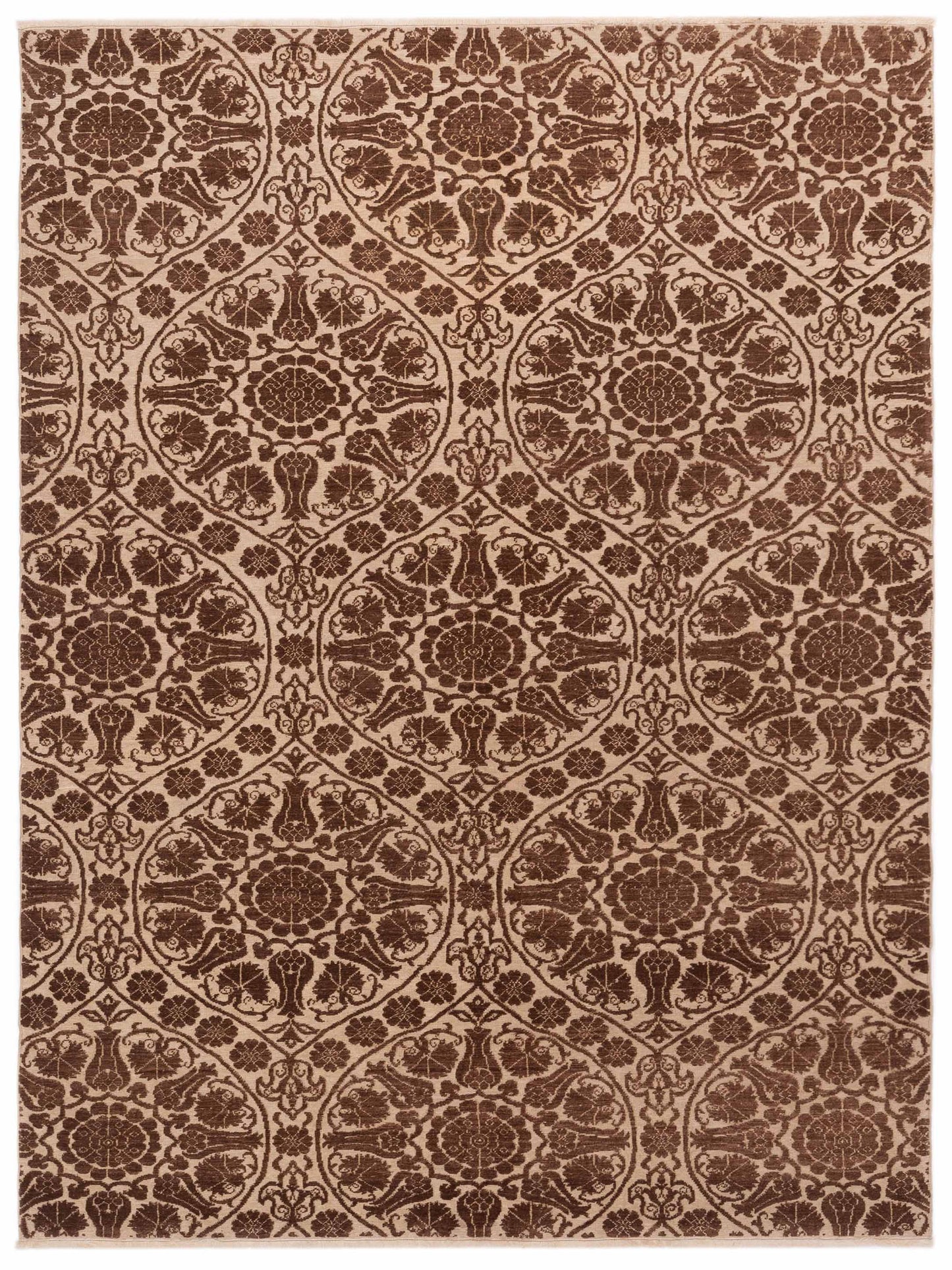 Pasha Defne Lotus Beige Transitional Hand Knotted Rug