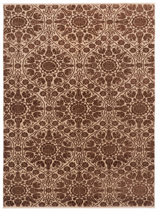 Pasha Defne Lotus Beige Transitional Hand Knotted Rug