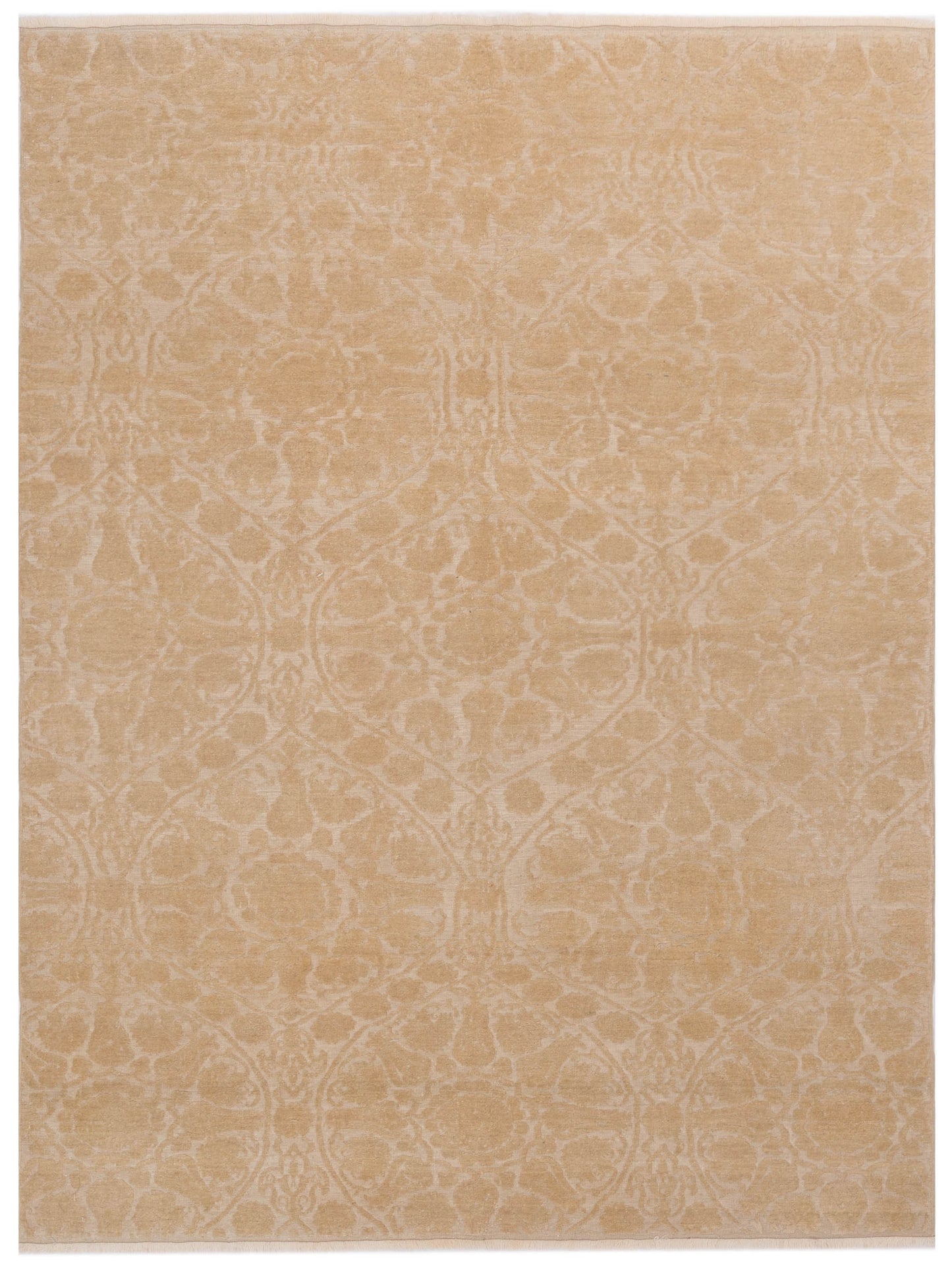 Pasha Defne Lotus Ivory Transitional Hand Knotted Rug